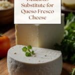 A photo of a queso fresco cheese