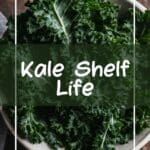A close-up photo of a bowl of kale on a wooden table.