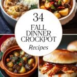 A variety of fall crockpot meals perfect for cozy and healthy family dinners.