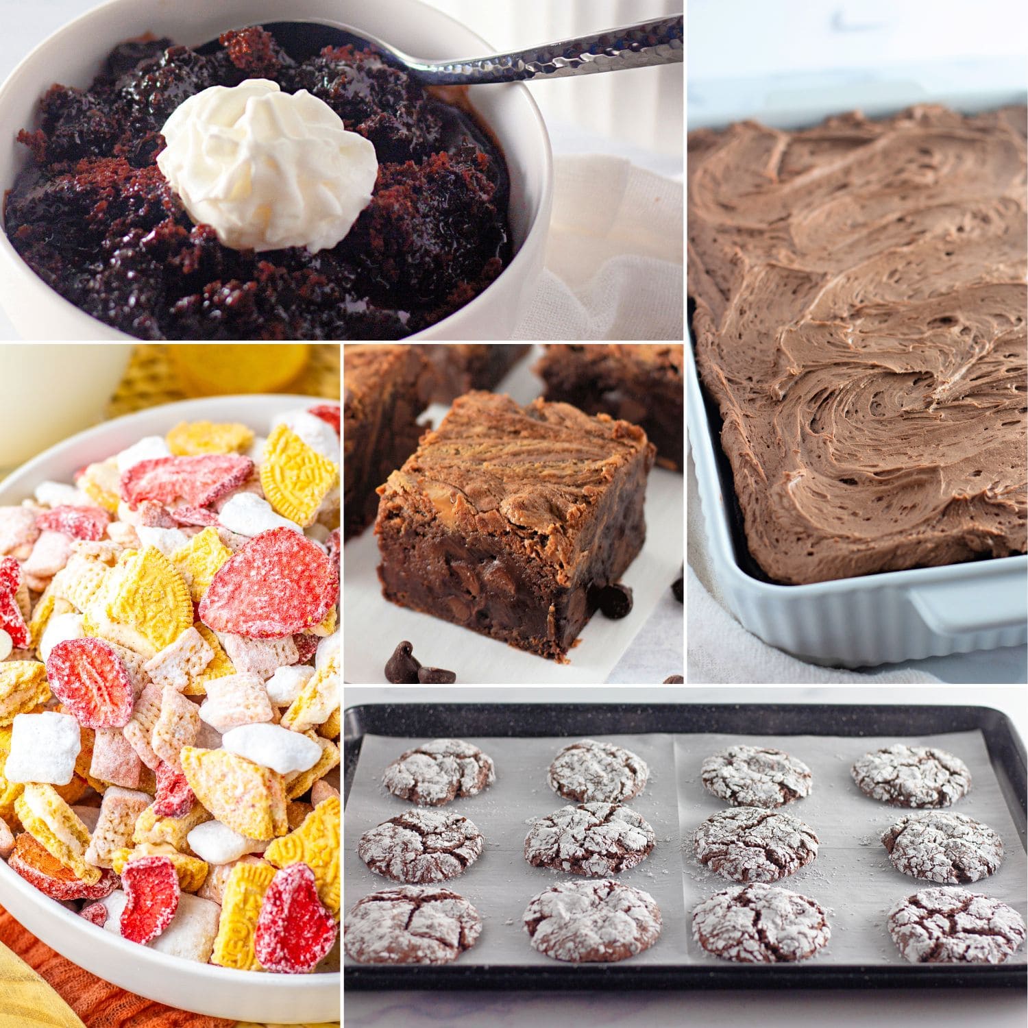 A lavish spread of various chocolate desserts, highlighting rich textures and decadent presentations.