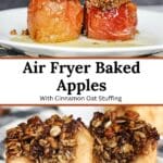 Quick and easy air fryer baked apples with oat stuffing recipe