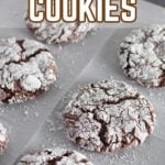 Quick and easy 4 ingredient chocolate crinkle cookies