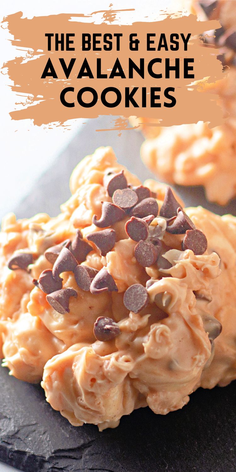Peanut Butter and White Chocolate No-Bake Avalanche Cookies