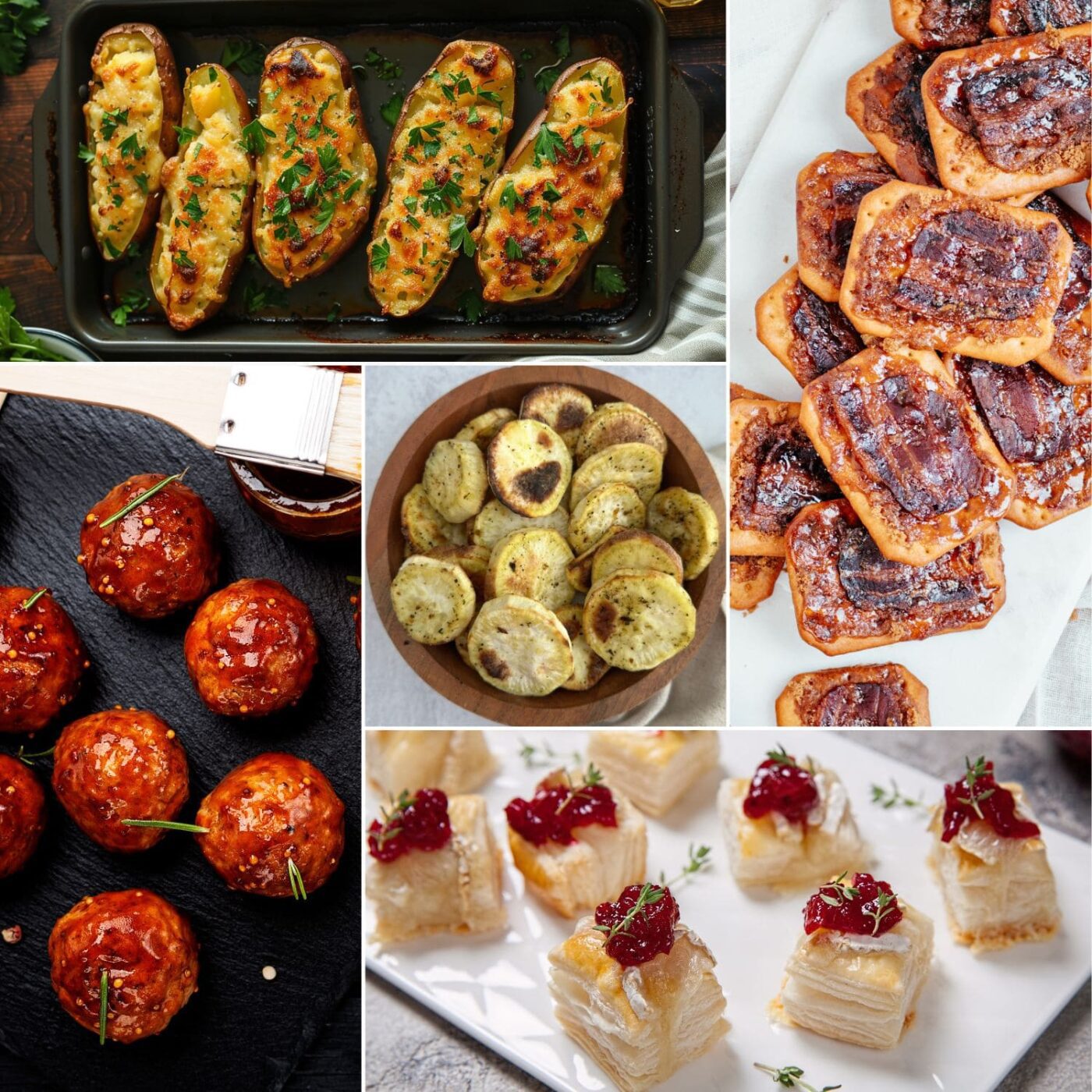 A vibrant spread of various easy finger foods on a serving platter at a party.
