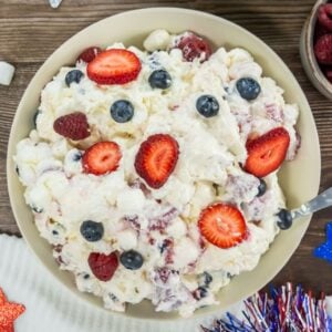 A clear, detailed image of a single portion or slice of the cheesecake salad, suitable for a recipe card.