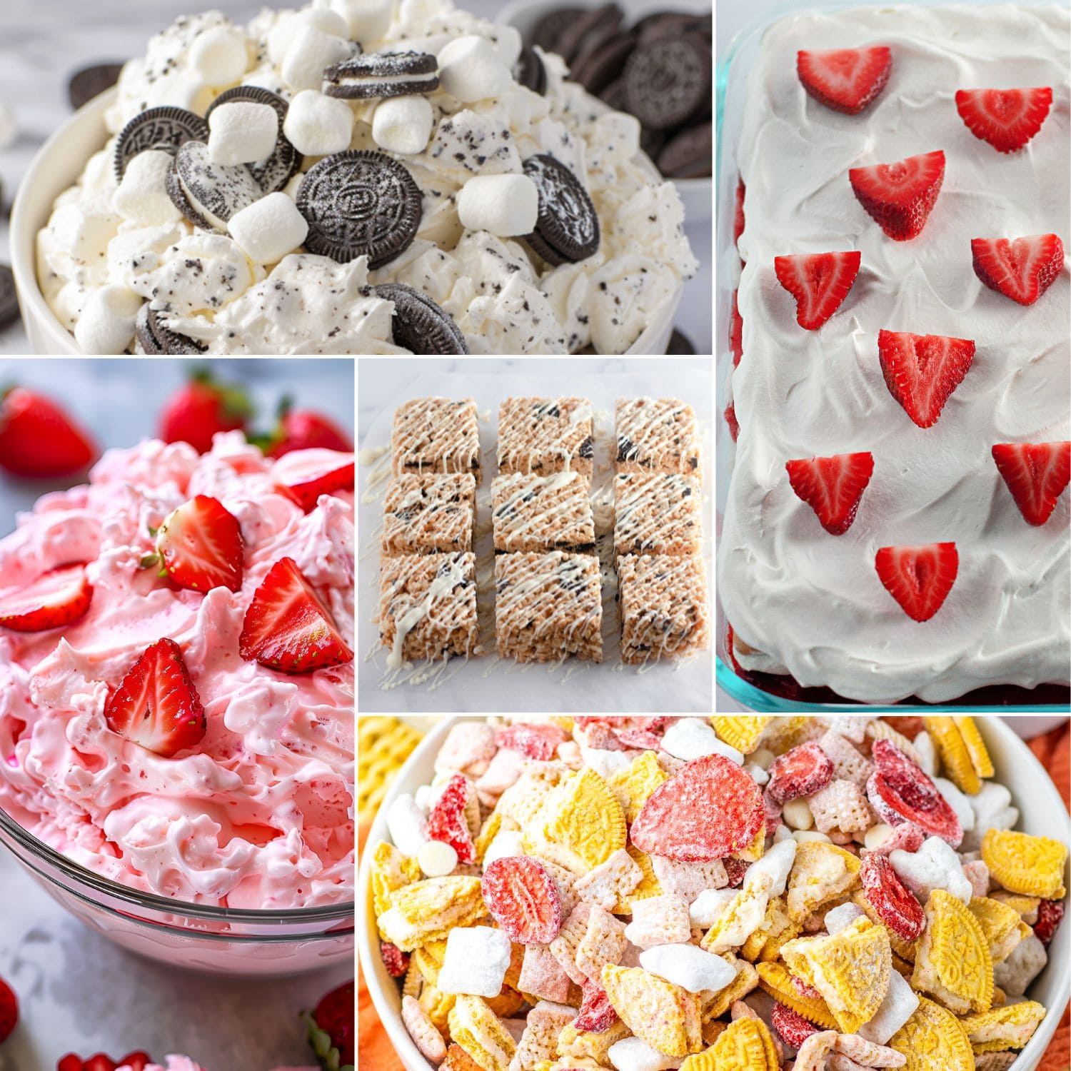A spread of summer desserts on a picnic table, including fruit pies, cookies, and frozen treats.