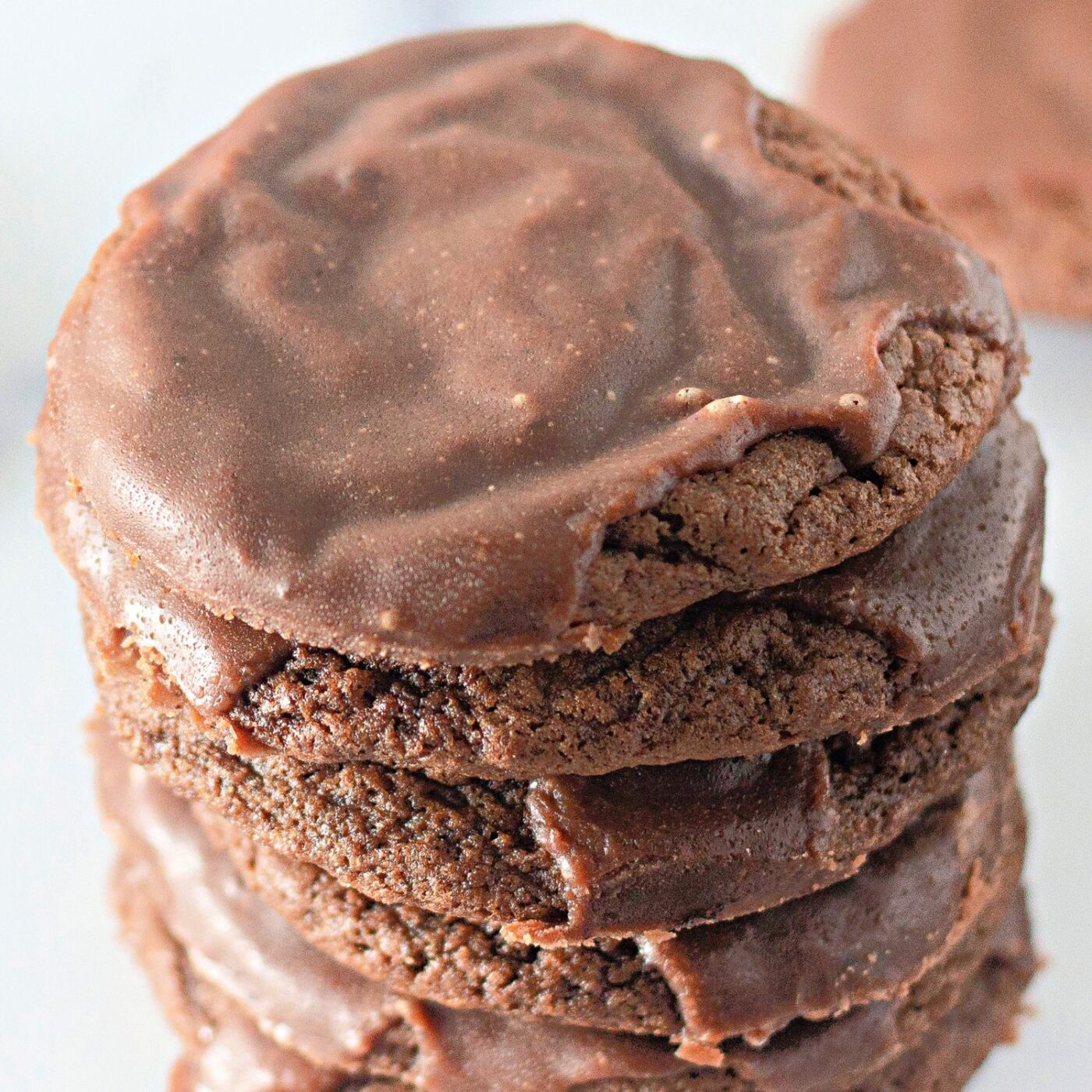 Homemade Texas Sheet Cake Cookies with chocolate glaze