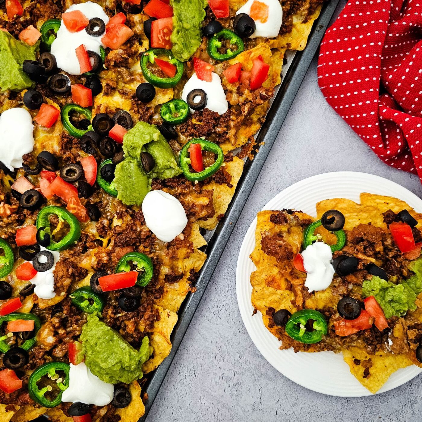 Sheet Pan Ground Beef Nachos