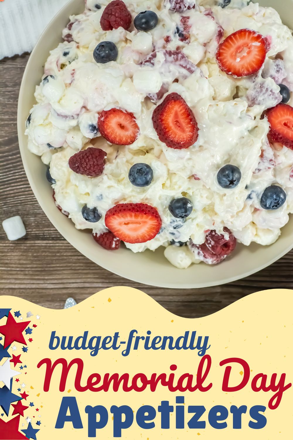 Red, White & Blue Cheesecake Salad