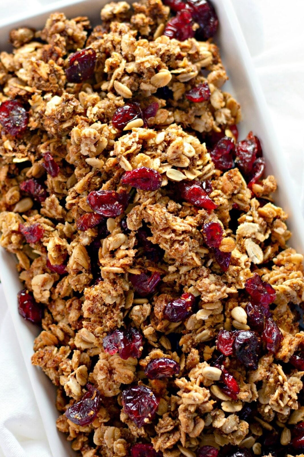 homemade cranberry granola breakfast