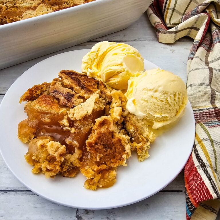 Apple Dump Cake (3 Ingredients, One Dish)