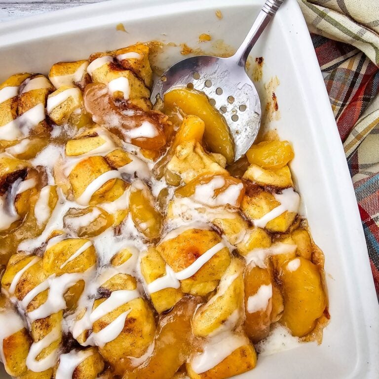 Apple Pie Cinnamon Rolls (2 Ingredients, One Pan)