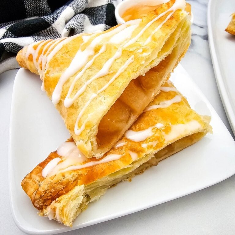 Easy Apple Turnovers with Puff Pastry (Flaky, Golden + Glazed)