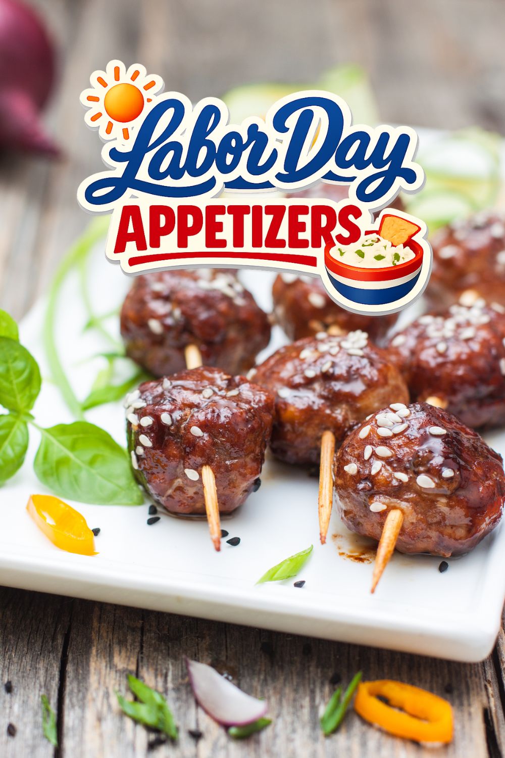 Grape Jelly BBQ Meatballs - Labor Day Appetizers