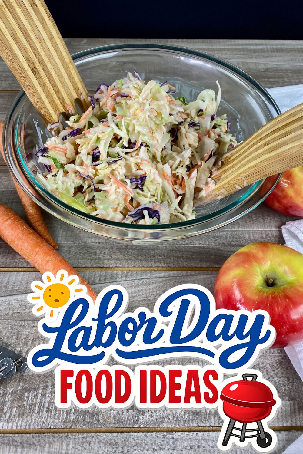 Apple-Carrot Cole Slaw - Labor Day Food Ideas