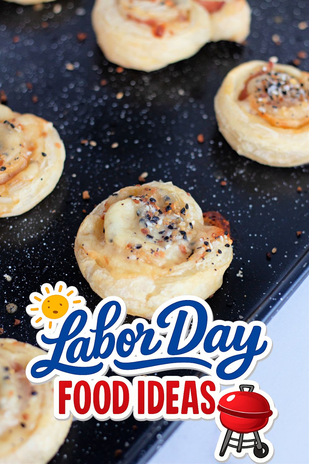 Ham and Cheese Pinwheels - Labor Day Food Ideas