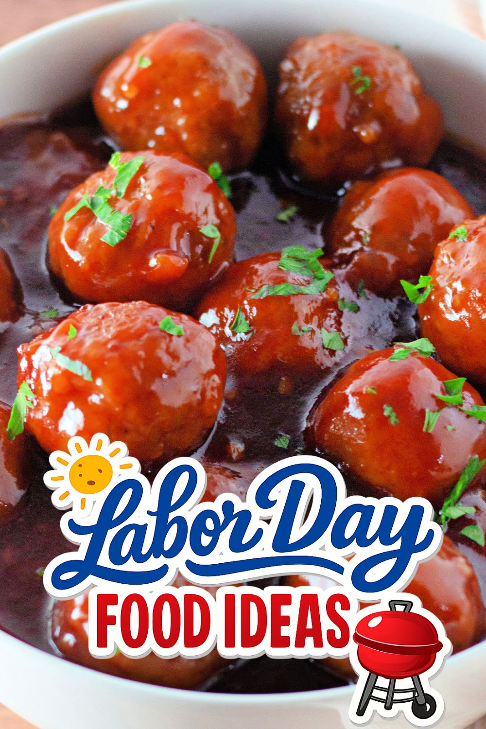 Honey Garlic Meatballs - Labor Day Food Ideas