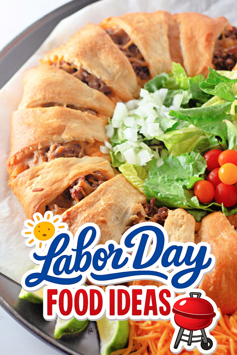 Taco Crescent Ring - Labor Day Food Ideas