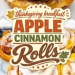 Thanksgiving breakfast apple cinnamon rolls ready in 40 minutes