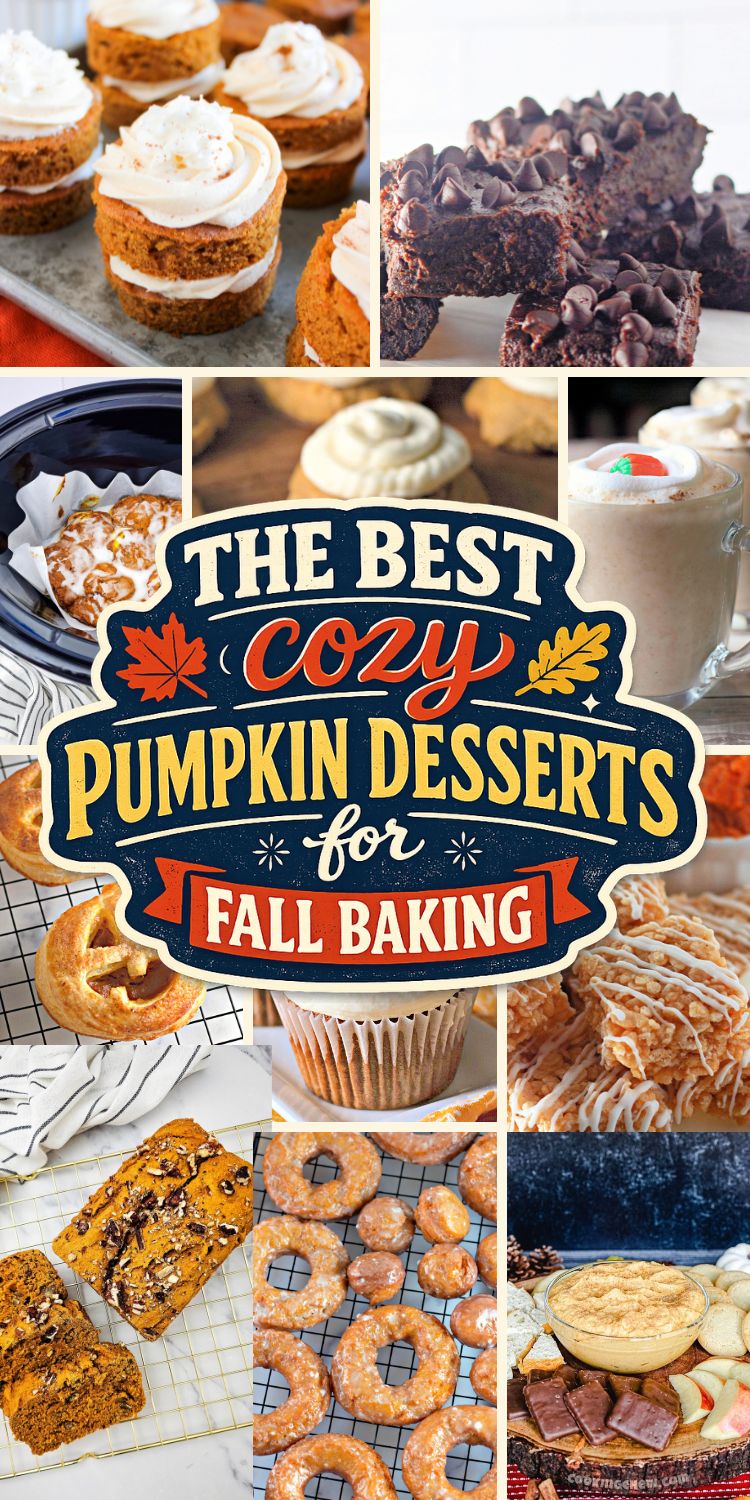 Collage of pumpkin desserts for fall baking