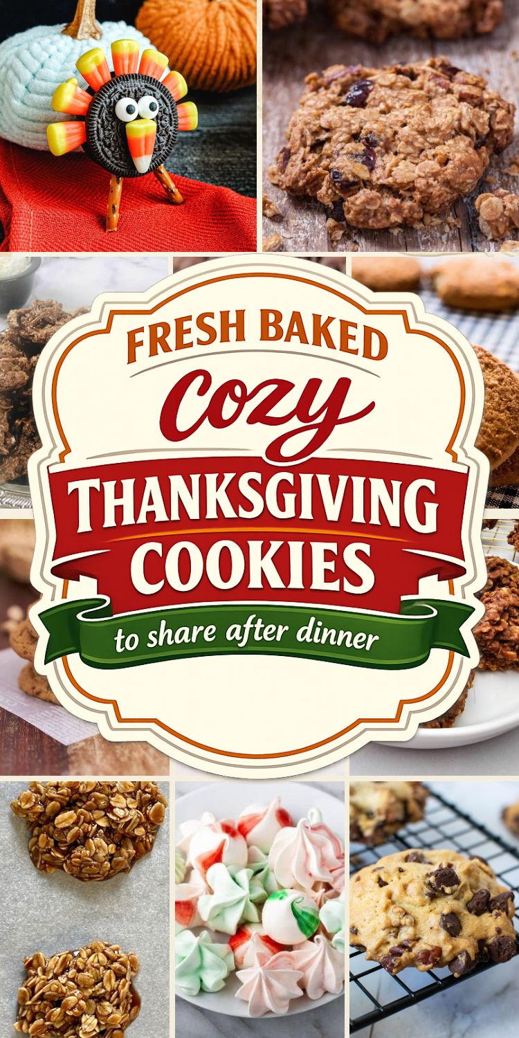 Cozy Thanksgiving Cookies to Share After Dinner, Pumpkin, Pecan and Cranberry