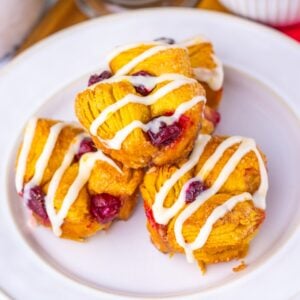 Cranberry Orange Monkey Bread Bites recipe card photo