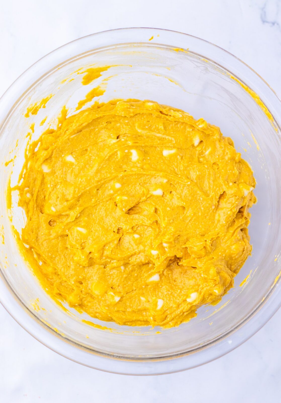 Pumpkin Spice Cookie Dough Dip process: fold in the white chocolate chips, cover, and refrigerate for at least 30 minutes