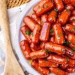Slow Cooker Maple Dijon Lil Smokies for Pinterest
